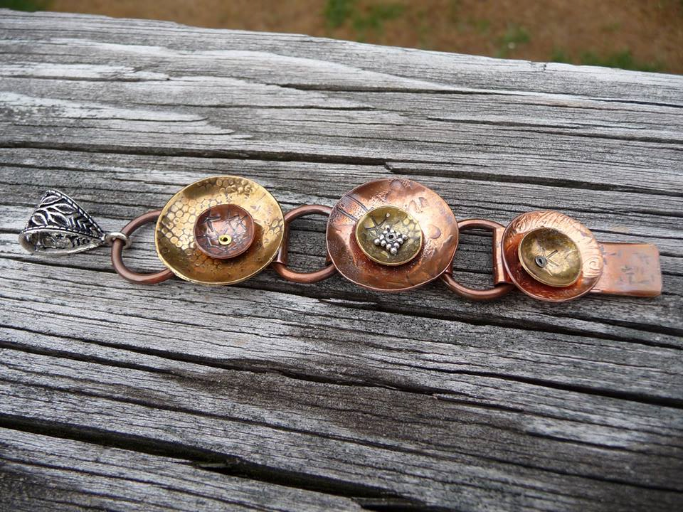 riveted pendant Donna's Beads